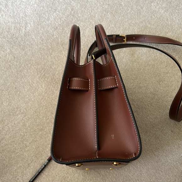 Burberry Mini Title Vintage Check
Double Handle Leather & Canvas Bag - Picture 2 of 7